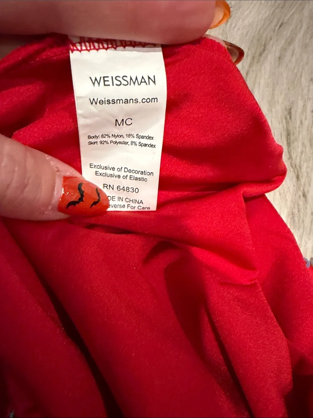 Weissman Red Sequin Dance Vest & Skirt Set with Silver Trim